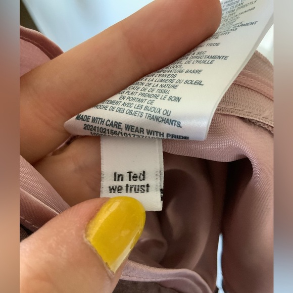 TED BAKER Silk Purple Mauve Beaded V-Neck Tie Back Sleeveless Blouse SZ Small - Picture 6 of 16